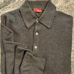 WINTER SALE!!!  Mario Caldi 100% Cashmere Mens Quarter Button Sweater